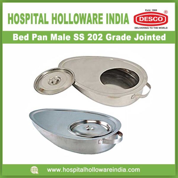 Bed Pan Male SS 202 Grade Jointed
