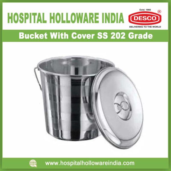 Bucket With Cover SS 202 Grade