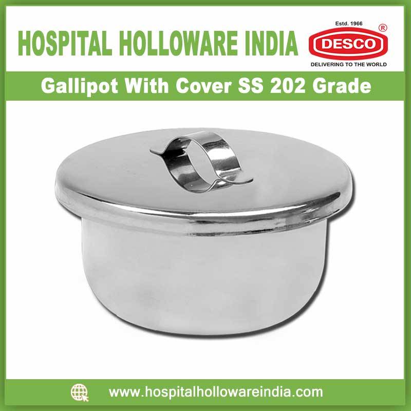 Gallipot With Cover SS 202 Grade