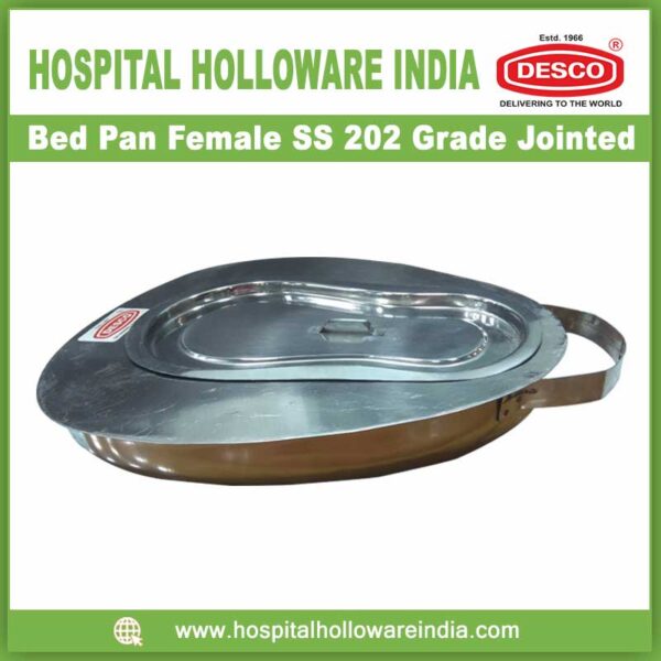 Bed Pan Female SS 202 Grade Jointed