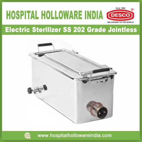 Electric Sterilizer SS 202 Grade Jointless